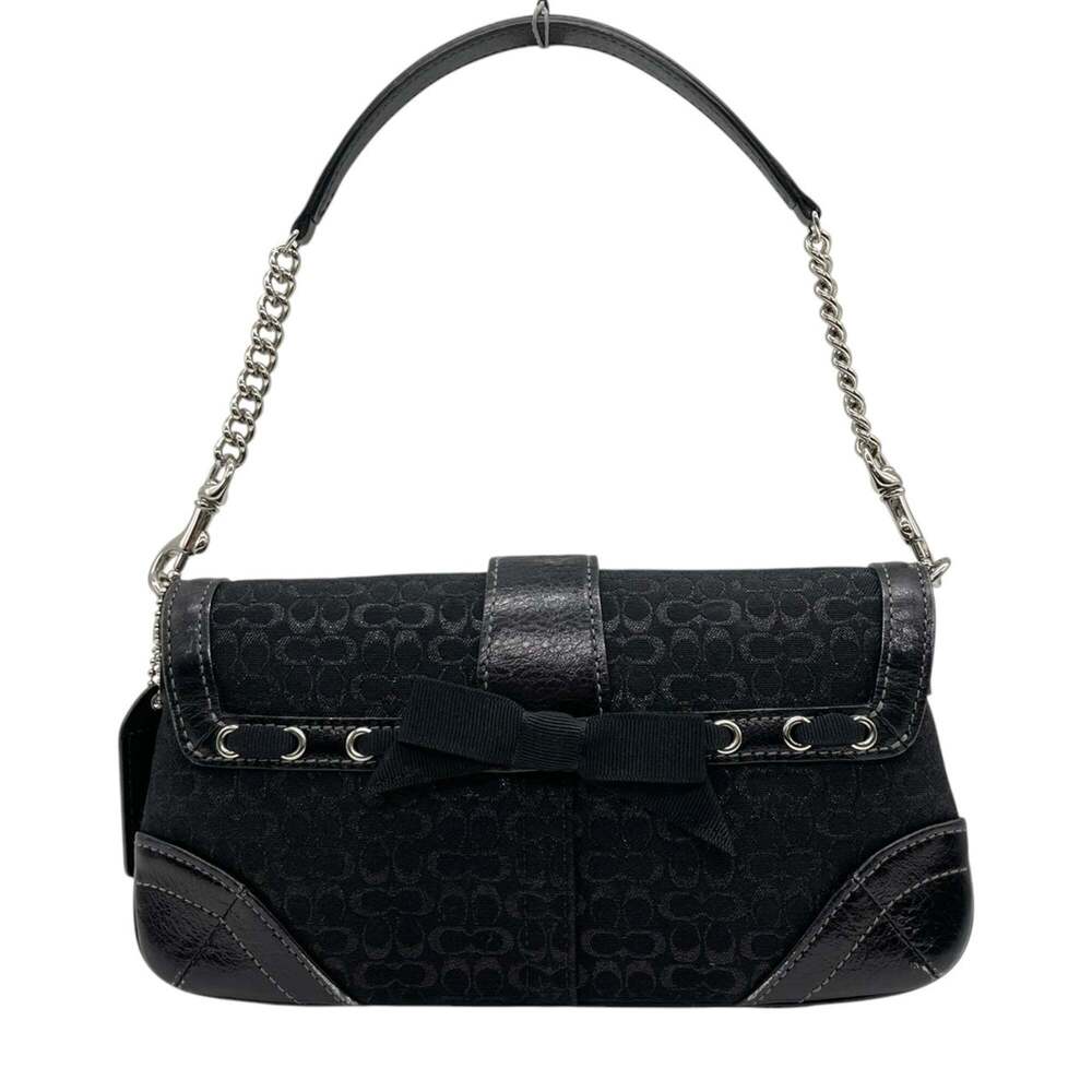 Coach Soho Mini Signature Handbag with Accessory Pouch in Canvas and Leather,... - Picture 3 of 16